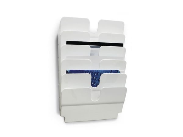 DURABLE FLEXIPLUS - Literaturholder - veggmonterbar - 6 rom - for A4 - hvit
