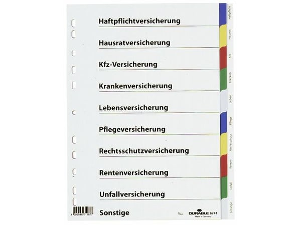 DURABLE Blankmappe i full størrelse med forsikringsomslag DIN A4