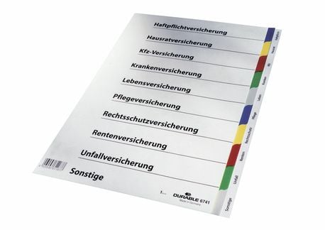 DURABLE Blankmappe i full størrelse med forsikringsomslag DIN A4