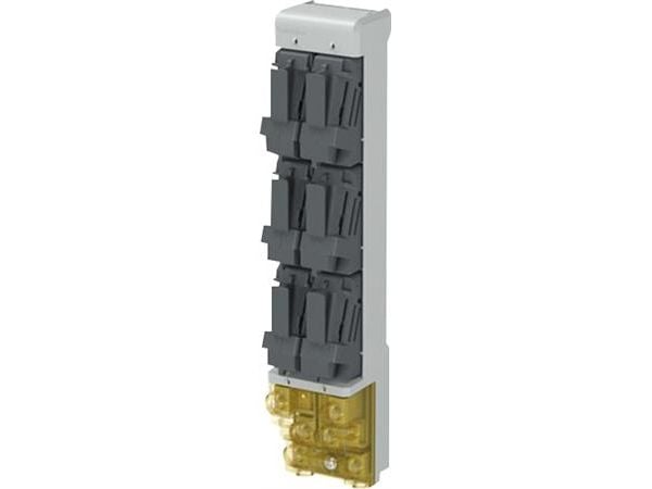 ABB SLD 263 3-polede sikringsafbryderliste DZ til Kabeldon, 2-afgang 63A Diazed, 6 moduler. Nul klemme bestilles særskilt.
