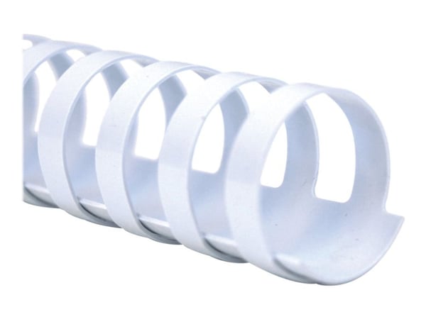 GBC CombBind - 8 mm - 21 ringar - A4 (210 x 297 mm) - 45 ark - vit - 100 stk plastbindningskam - för CombBind ibiMaster 250e