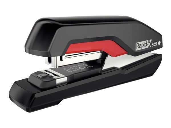 Rapid Supreme S27 - Stiftemaskin - 30 ark - 24/6, 26/6 - metall, ABS-plast - svart, rød