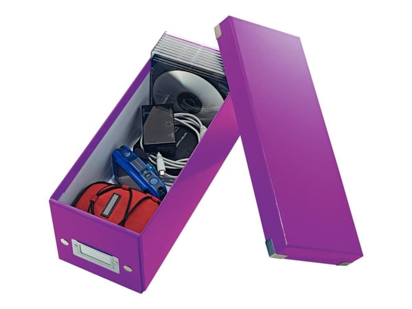 Leitz Click & Store WOW säilytyslaatikko CD, 84 % kierrätyskartonki, Purppura, Kartonki, 440 g