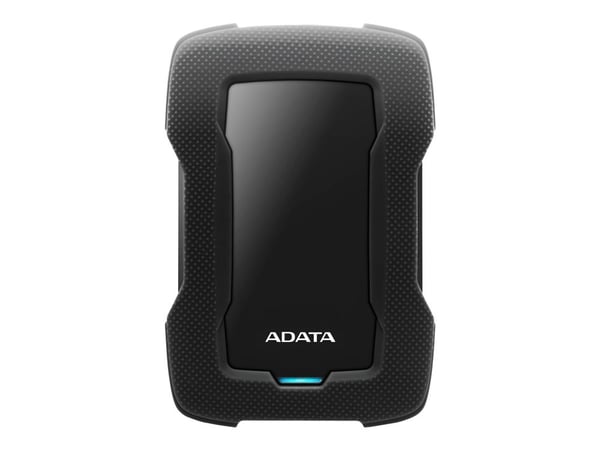 ADATA HD330 - Harddisk - 2 TB - ekstern (bærbar) - USB 3.1 - 256-bit AES - svart