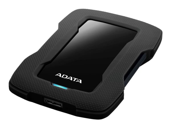 ADATA HD330 - Harddisk - 2 TB - ekstern (bærbar) - USB 3.1 - 256-bit AES - svart
