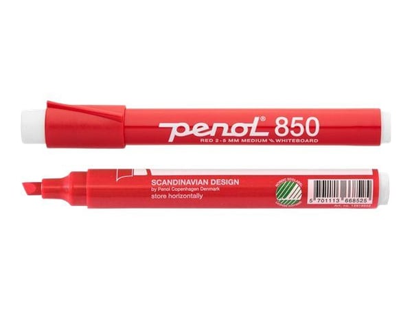 Whiteboardmarker Penol 850 rød 2-5mm (stk.)