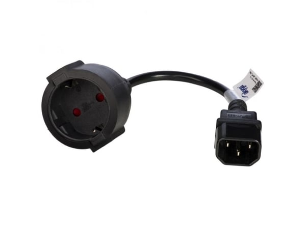 Akyga Pro Series - Strømforlengelseskabel - CEE 7/4 (hunn) til IEC 60320 C14 - 250 V - 10 A - 15 cm - svart