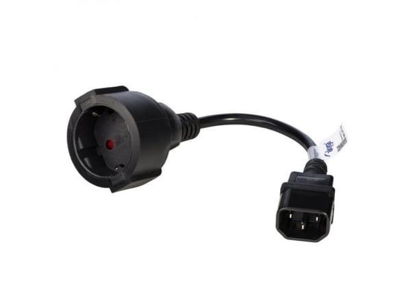 Akyga Pro Series - Strømforlengelseskabel - CEE 7/4 (hunn) til IEC 60320 C14 - 250 V - 10 A - 15 cm - svart