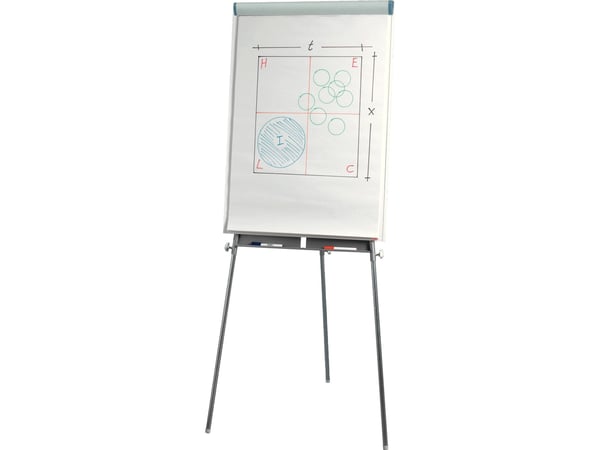 Esselte Standard - Staffeli - gulvstående - magnetisk - sølvramme