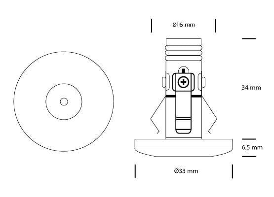 Elena mini downlight 350mA, 2W LED 2700K, matt vit