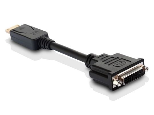 MicroConnect - DisplayPort-sovitin - dobbeltlink - DisplayPort (han) til DVI-I (hun) - 15 cm - 15 cm