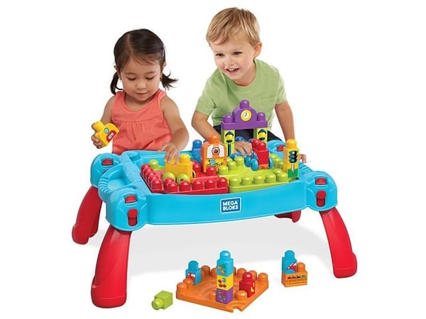 MEGA BLOKS Build ''n Learn Table, Rakennuspakkaus, 1 vuosi/vuosia, Muovi, 30 kpl, 3,41 kg