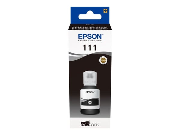 Epson 111 EcoTank Pigment black ink bottle, Alkuperäinen, Musta, Epson, EcoTank ET-M3180, ET-M3170, ET-M3140, ET-M2140, ET-M1180, ET-M1140, ET-M112...