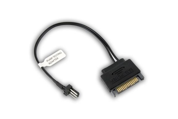 EkWaterBlocks Pumpun testausadapteri - Virtalähdeadapteri - 3-nastainen tuuletinliitin (uros) SATA-virtaan (uros) - 15 cm - 15 cm