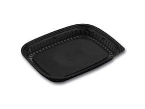 Tarjotin Vistopac 1-huone 550 ml 260x190x29 mm RPET Musta,4 kpl x 125 kpl/krt