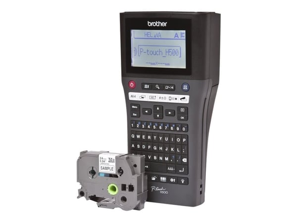 Brother P-Touch PT-H500 - Etikettmaker - S/H - termotransfer - Rull (2,4 cm) - 180 dpi - inntil 20 mm/sek - USB 2.0 - kutter - 7-linjers utskrift