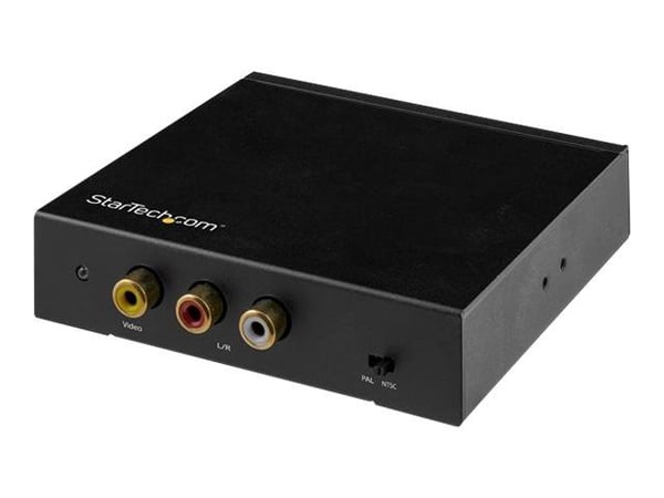 StarTech HDMI to RCA Converter Box with Audio - Composite Video Adapter - NTSC/PAL - 1080p (HD2VID2) - Videokonverter - HDMI - sammensatt video - s...