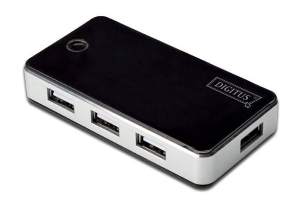 DIGITUS DA-70222 - Hub - 7 x USB 2.0 - stasjonær