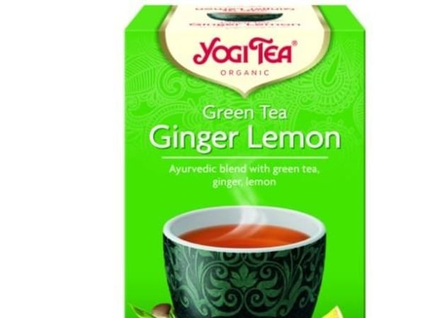 Tea Yogi Green Ginger Lemon Økologisk (karton med 6 x 17 breve)