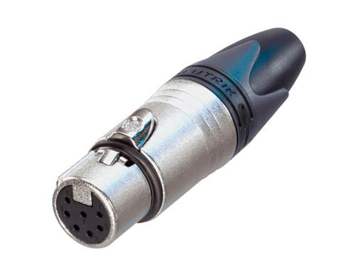 Neutrik NC7FXX, XLR, Aluminium, Sort, Sølv/nikkel, IP40, 1 mm², 1500 V