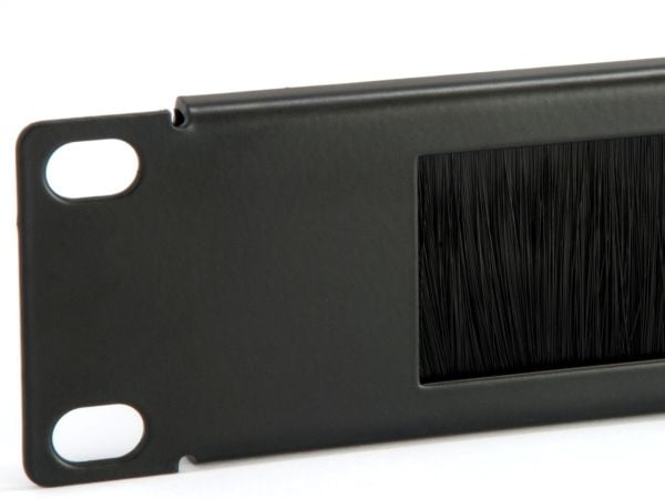 Equip 327413, Børstepanel, Sort, 1U, CE, 48,3 cm (19"), 482,6 mm