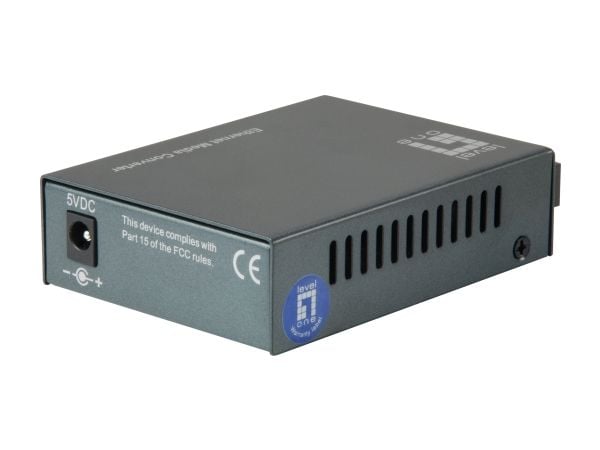 LevelOne FVT-1105 - Fibermedieomformer - 100Mb LAN - 10Base-T, 100Base-FX, 100Base-TX - RJ-45 / SC-enkeltmodus - opp til 80 km - 1310 nm