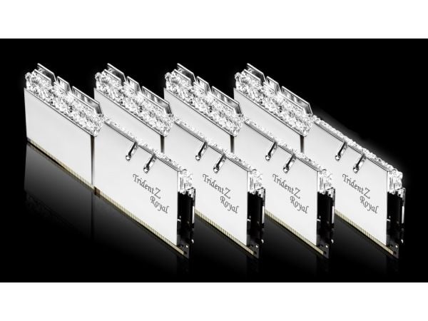 G.Skill Trident Z Royal Series - DDR4 - sett - 64 GB: 4 x 16 GB - DIMM 288-pin - 3200 MHz / PC4-25600 - CL16 - 1.35 V - ikke-bufret - ikke-ECC - sølv
