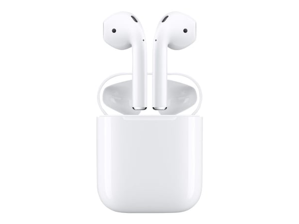 Apple AirPods - 2. generasjon (2019) - ekte trådløse øretelefoner med mikrofon. - øretupp - Bluetooth - Hvit | Lightning ladeveske Apple AirPods - 2. generasjon (2019) - ekte trådløse øretelefoner med mikrofon. - øretupp - Bluetooth - Hvit | Lightning ladeveske
