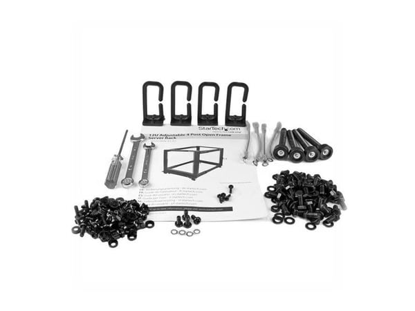 StarTech.com 4POSTRACK12U, Itseseisova teline, 12U, 544 kg, Tehostunut kaapelinhallinta, Castor-pyörät, 22,7 kg