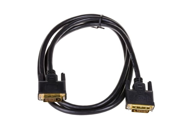 Akyga - DVI-kabel - dobbeltlenke - DVI-D (hann) til DVI-D (hann) - 1.8 m - tommelskruer - svart