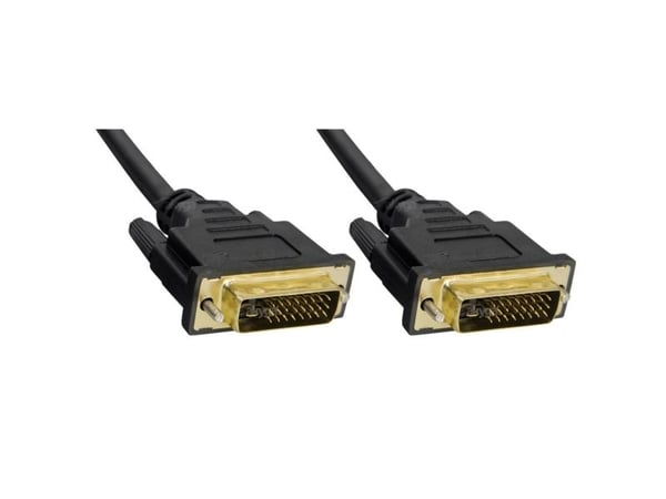 Akyga - DVI-kabel - dobbeltlenke - DVI-D (hann) til DVI-D (hann) - 1.8 m - tommelskruer - svart