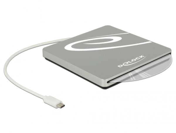 Delock 5.25 External Enclosure Slot-in Slim SATA > USB C - Drevkabinett - SATA - USB 3.1 (Gen 1) - svart, sølv