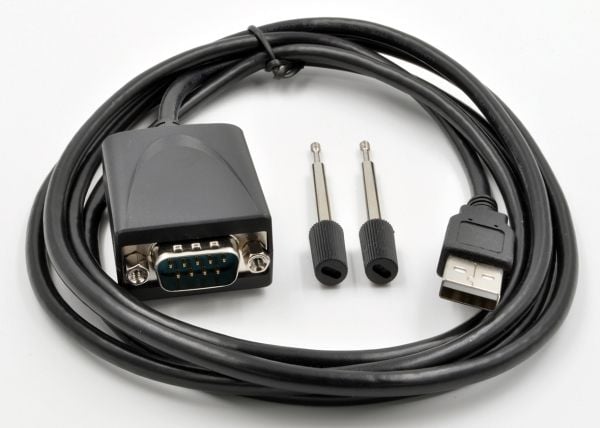 EXSYS EX-1311-2IS, Musta, 1,8 m, USB A-tyyppi, DB-9, Uros, Uros