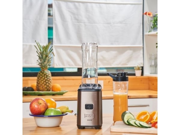 Black & Decker BXJBA350E, Elektrisk visp, Grå, Gjennomsiktig, Miksing, 0,6 l, Knapper, Plastikk