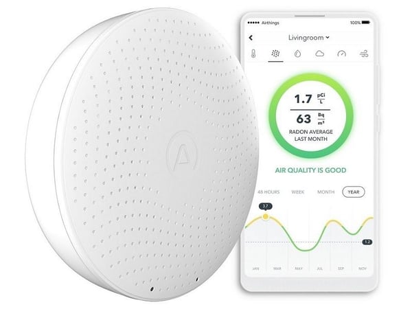 Airthings Wave Plus - Ilmanlaadun anturi - langaton - Bluetooth 4.2