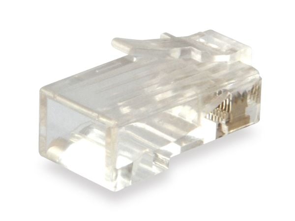 Equip 121144, RJ45, Läpinäkyvä, Muovi, Cat6, Kulta, CE