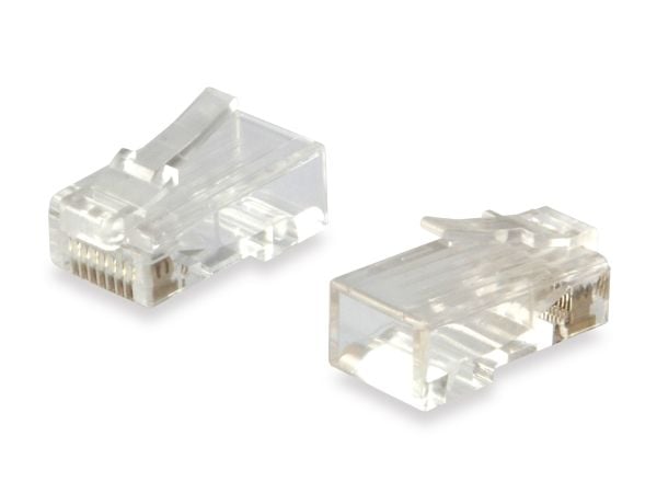 Equip 121144, RJ45, Läpinäkyvä, Muovi, Cat6, Kulta, CE