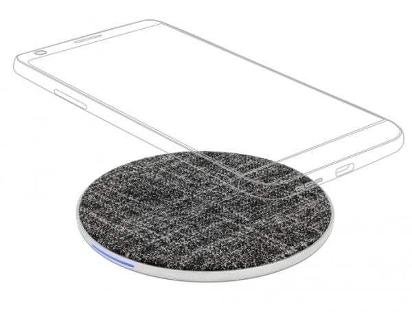 Delock Wireless Qi Fast Charger - Trådløs ladematte - 10 watt - Fast Charge