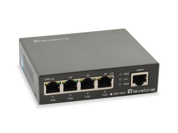 LevelOne GEP-0523, Gigabit Ethernet (10/100/1000), Power over Ethernet -tuki