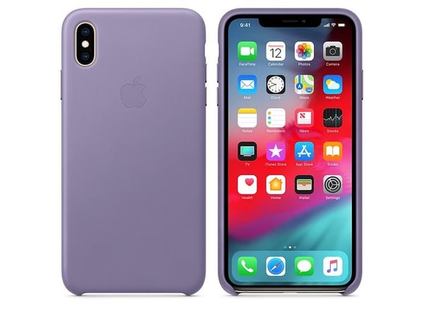 Apple Smart - Baksidedeksel for mobiltelefon - lær - lilla - for iPhone XS Max