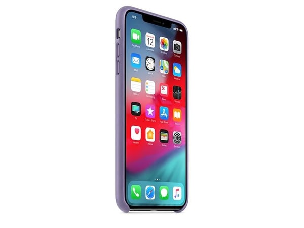 Apple Smart - Baksidedeksel for mobiltelefon - lær - lilla - for iPhone XS Max