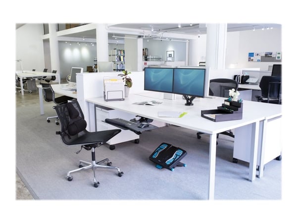 Fellowes Platinum Series Dual Monitor Arm - Monteringssett - justerbar arm - for 2 skjermer - aluminium - svart - skjermstørrelse: inntil 27" - skr...