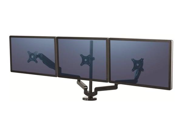 Fellowes Platinum Series Triple Arm - Monteringssett - justerbar arm - for 3 skjermer - aluminium - svart - skjermstørrelse: inntil 27" - skrivebor...