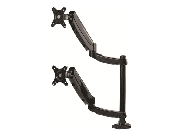 Fellowes Platinum Monitor Arm - Monteringssett - justerbar arm - for 2 skjermer - aluminium, stål, plastikk - svart - skjermstørrelse: inntil 27" -...