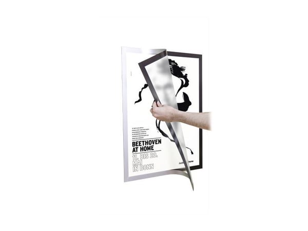 DURABLE DURAFRAME POSTER - Dokumentholder - for A2 - dobbeltsidet - sølv