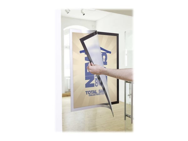 DURABLE DURAFRAME POSTER - Dokumentholder - for A2 - dobbeltsidet - sølv