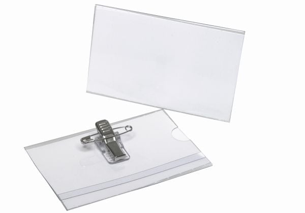 Kongressstämplar Bantex med nål och klämma 55x90 mm - (50 st.)