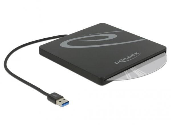 Delock 5.25" External Enclosure Slot-in Slim SATA > USB 3.0 - Drevkabinett - SATA - USB 3.0 - svart