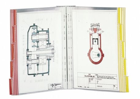 Durable 5674-10, Innbindingsklikk, Grå, Plast, A4, 10 stykker