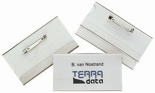 Durable 800119, Namnskylt, Liggande, Plast, Transparent, 75 mm, 40 mm